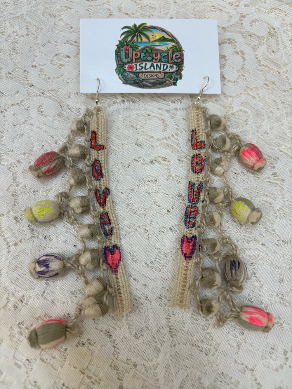Handcrafted Boho Tassel Drop Earrings with Multicolor Accents